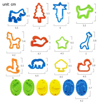 26pcs/set Children Pretend Play Toys DIY Color Mud Mold Set(Style 1)