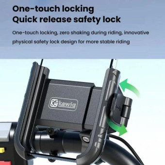 Kewig Motorcycle Bicycle Non-Blocking Mobile Phone Camera Navigation Bracket(M29-C3)