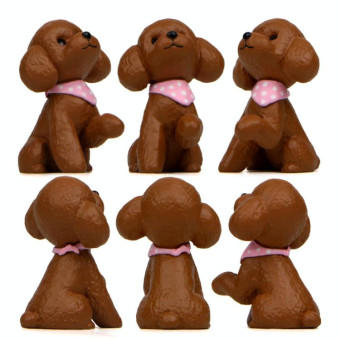 Warm Color Teddy Series Beckoning Figure Gardening Decoration Car Ornaments(Black and White)