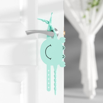 Silica Gel Door Closing Buffer Silent Lock Cover Door Clip Pad(Green Crab)