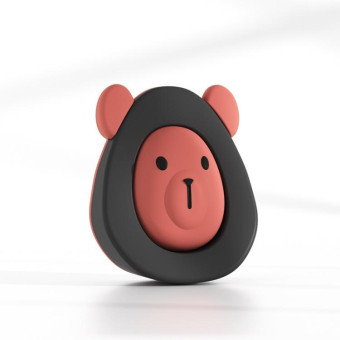 Cartoon Silicone Door Stopper Anti-Collision Door Blocker(Red Black)
