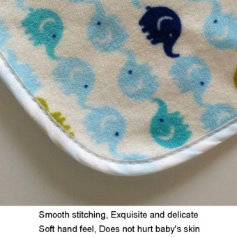 4pcs Waterproof Kids Bib Crystal Velvet Double Layer Baby Drool Towel(Color and Style Random Delivery)