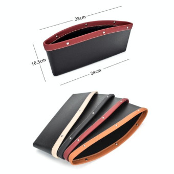 Car Seat Gap Leak-Proof Debris Mobile Phone Storage Box(Beige)