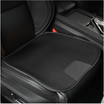 Car Seat Without Backrest Ice Silk Cushion(Black)