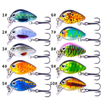 HENGJIA 2.5cm 1.5g Floating Water Little Fat Micro-Object Mini 3D Printing Luya Bait(7)