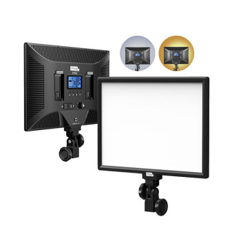 Pixel P50 Dual Color Temperature Flat Panel Fill Light 45W Soft Outdoor Shooting Fill Light For Straight Photography(Lamp+EU Plug Adapter)