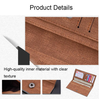 DEABOLAR Large Capacity Men Long Wallet Ultra-thin Paneled Soft Wallet(Coffee)