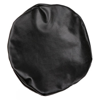 For Diameter 28-35cm Simple PU Leather Stretch Round Stool Cover Waterproof Lift Chair Cover(Black)