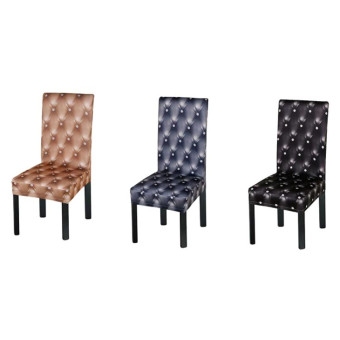 Anti-Fouling Household Chair Cover Dining Chair Sleeve One-Piece Stretch Chair Cover(Black)