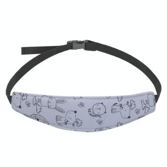 Baby Head Restraint Belt Child Car Safety Seat Head Support Auxiliary Belt(Gray Animal)