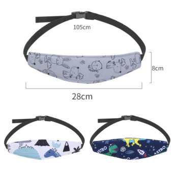 Baby Head Restraint Belt Child Car Safety Seat Head Support Auxiliary Belt(Star Dinosaur)