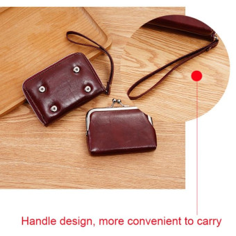 Ladies Buckle Coin Purse Detachable Large Capacity Clutch Bag Multi-card Slot Wallet(Black)