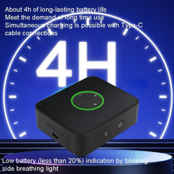 Lenovo Thinkplus MCP01 Intelligent Video Conference Omnidirectional Microphone Sound Portable Bluetooth Microphone Speaker(Black)