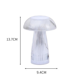 Mushroom Ambient Light Electronic Jellyfish Table Lamp Bedside Night Light 9.4 x 13.7cm(Colorful)