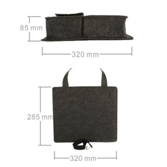 Felt Car Storage Bag Car Back Seat Hanging Organizer Bag(Black)