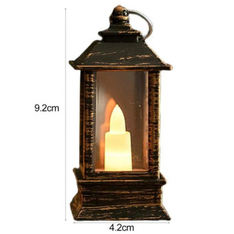 LED Electronic Candlelight Christmas Decoration Retro Mini Horse Lantern(White)