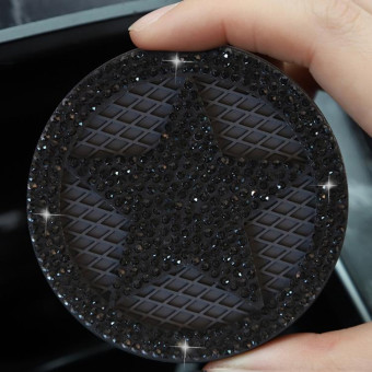 Five-pointed Star Diamond-encrusted Car Non-slip Decorative Water Coaster(AB Color)