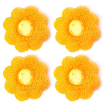 4pcs /Set Household Anti-tangle Laundry Balls Anti-knotting Laundry Cleaning Ball for Washing Machine(Yellow)
