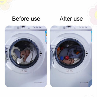 4pcs /Set Household Anti-tangle Laundry Balls Anti-knotting Laundry Cleaning Ball for Washing Machine(Yellow)