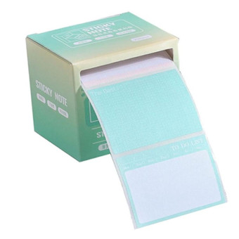 256pcs /Box Pull Out Sticky Notes Office Memo Ticket Paper(Gradient Green)