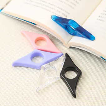Thumb Bookmark Acrylic Book Holder Support Reading Aids For Students(Pink)