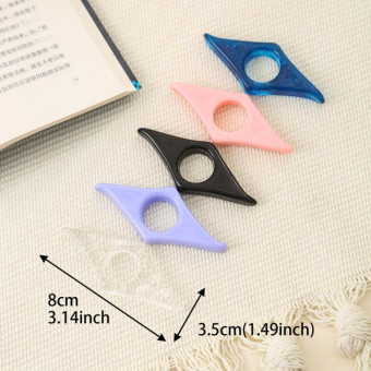Thumb Bookmark Acrylic Book Holder Support Reading Aids For Students(Black)