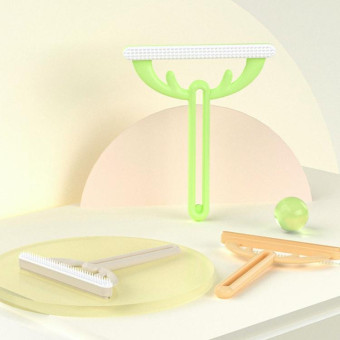 Cats Hair Removal Brush Antler Household Pet Sticky Coat Cleaner(Coffee Color)