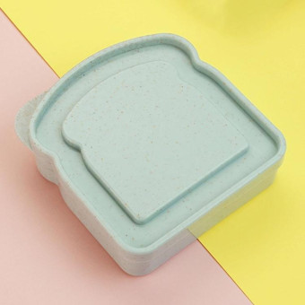 Home Toast Sandwich Storage Box Outdoor Portable Plastic Preservation Box(Blue)