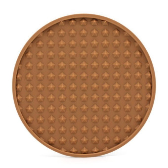 10cm Round Thickened Silicone Coaster Irregular Pyramid Shape Tea Cup Mat(Tawny)