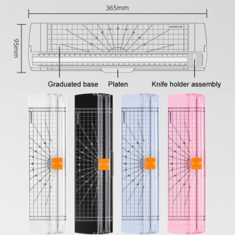 HUANMEI For A3 A4 A5 Paper Cutter With Pull-out Ruler DIY Small Portable Photo Die Cutting Machine(Black)