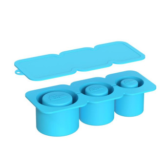 Silicone Ice Molds With Lid For Stanley Tumblers Cups Can Making 3 Hollow Cylinders(Blue)