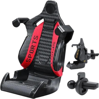 Car Gravity Air Outlet Navigation Mobile Phone Holder(Red Ribbon)