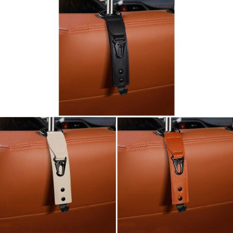 Car Seat Back Multifunctional Storage Metal Hook(Brown)