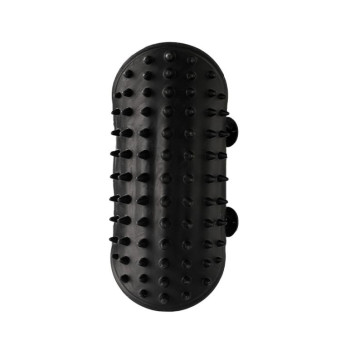 Multifunctional Cat Table Leg Scratcher Pet Silicone Hair Massage Brush(Black)