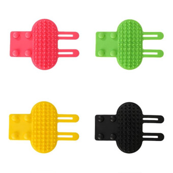 Multifunctional Cat Table Leg Scratcher Pet Silicone Hair Massage Brush(Black)