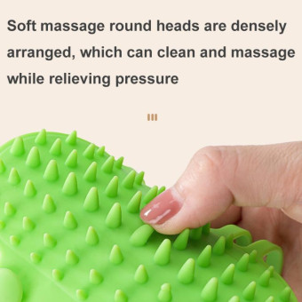 Multifunctional Cat Table Leg Scratcher Pet Silicone Hair Massage Brush(Black)