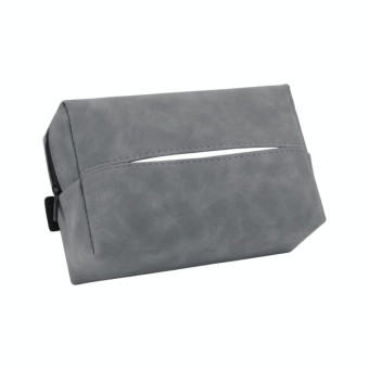 Car Armrest Box Tissue Box Car Sun Visor Seat Back Hanging Tissue Storage Bag(Grey)