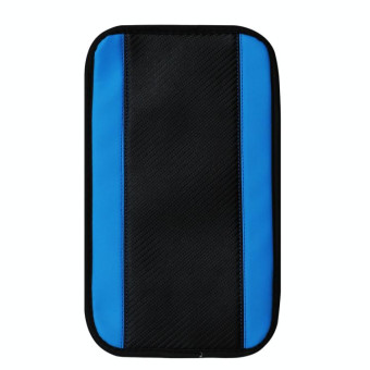 32x19cm PU Carbon Fiber Leather Central Armrest Box Cover Anti-slip Pad(Blue)