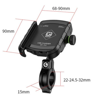 Kewig M8S Bicycle Aluminum Navigation Mount Outdoor Cycling Cell Phone Holder(Blue)