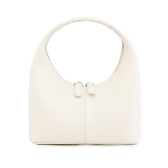 Simple Niche Leather Women Bag Pure Color Design Texture Handbag(White)