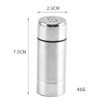 Stainless Steel Kitchen Spice Jar Outdoor BBQ Seasoning Bottle Pepper Sprinkle Jar(S-hole)