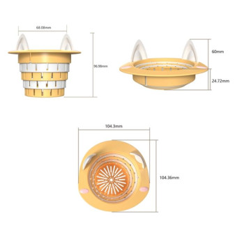 Household Kitchen Sink Residue Strainer Foldable Anti Clogging Floor Drain Filter(Gray)