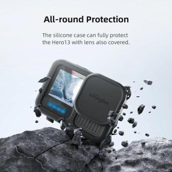 For GoPro HERO13 Black AMagisn Silicone Case Protective Cover(Light Gray)