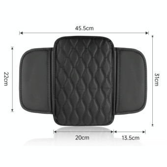 Car Armrest Box Leather Storage Heightening Pad(Red)