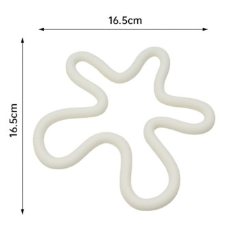 Household Irregular Silicone Heat Insulation Mat Kitchen High Temperature Resistant Desktop Placemat(Green)