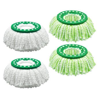 For Libman Tornado Spin Mop Microfiber Mop Pad Replacement Parts(White)