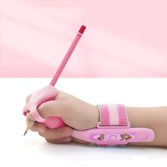 Maotaizi M8125 Cartoon Student Anti-wrist Hook Pen Holding Corrector Set Writing Posture Fixer(Pink)