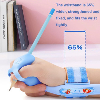 Maotaizi M8125 Cartoon Student Anti-wrist Hook Pen Holding Corrector Set Writing Posture Fixer(Pink)
