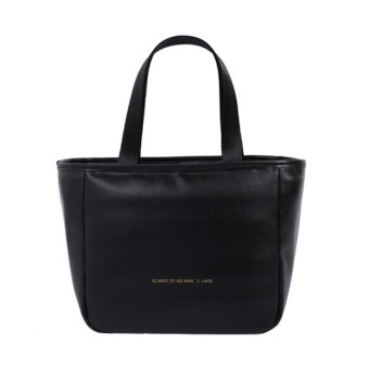 Women Tote Lunch Bag Portable Outdoor Picnic Bento Lunchbox Food Cooler Thermal Bag(Black)