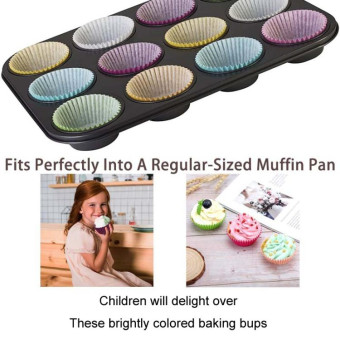 100pcs /Box Baking Utensils Cake Paper Cups Muffins Paper Cupcake Wrappers Oil-proof Chocolate Cake Tray(Pink)